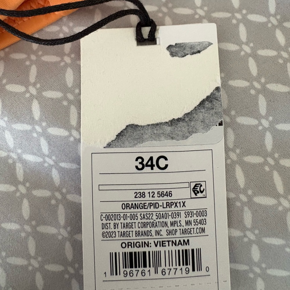 Shade & Shore Orange High Neck Bikini Top 34C - Picture 10 of 12